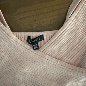 Dynamite Soft Ribbed Top in Light Pink